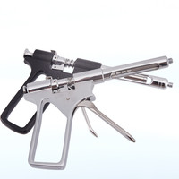 1Pc Dental Gun strzykawka ze stali nierdzewnej ilościowa prasa typ strzykawka chirurgia stomatologiczna Instrument 1.8ml Dental Surgery narzędzie Oral 3